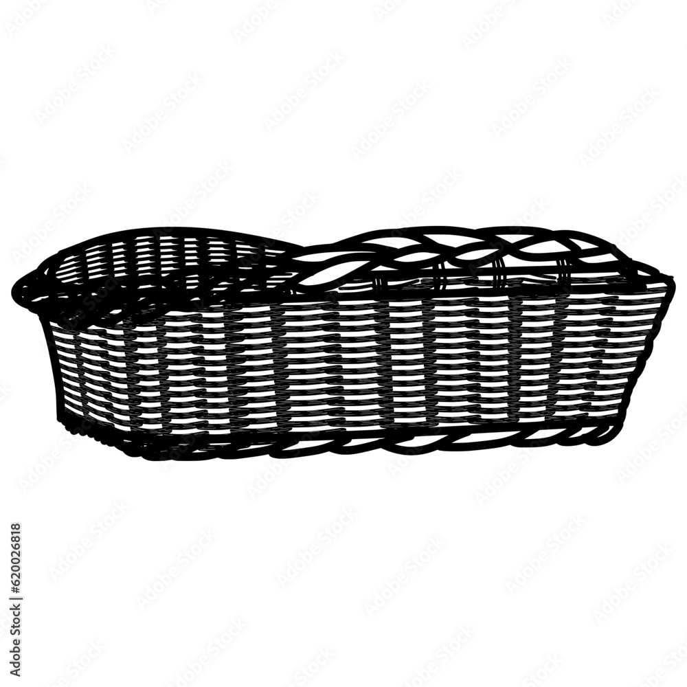 sketch of basket sketch of basket