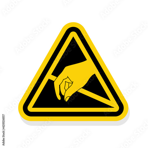ISO Triangle Warning Sign: Static Sensitive Hazard Symbol (IS-2046)