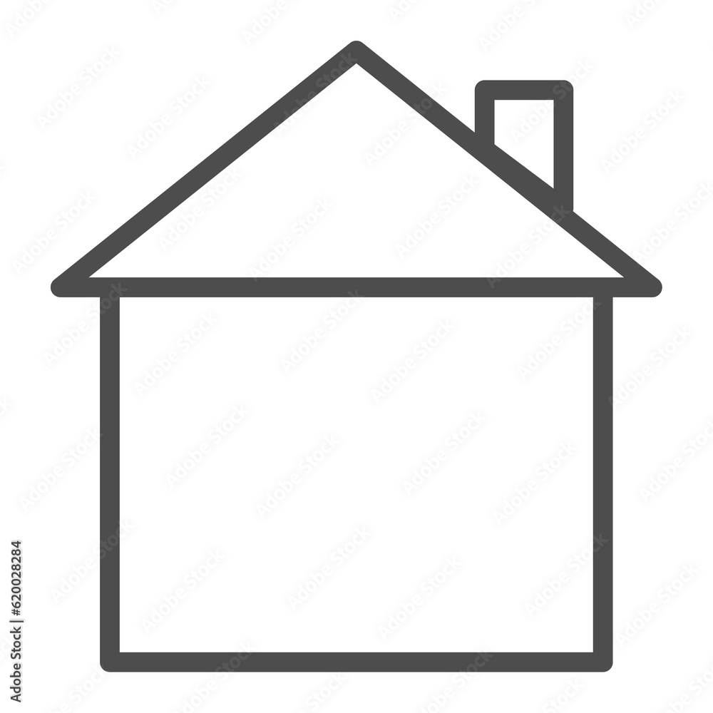 Thin line home icon. Outline house shape element. Thin line home icon. Outline house shape element.