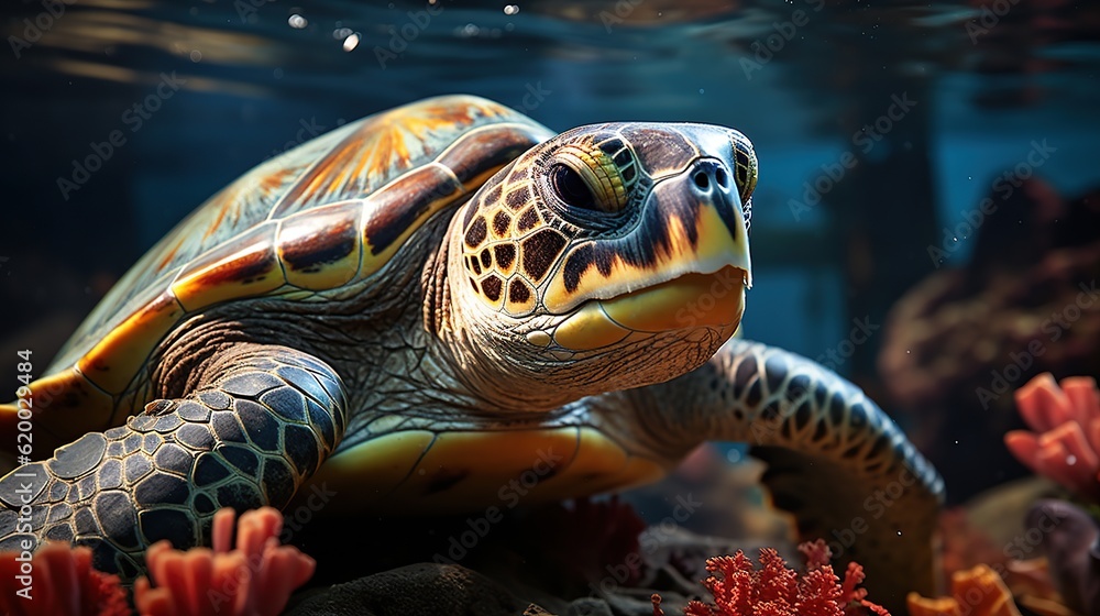 Fototapeta premium Diving into Wonder Exploring