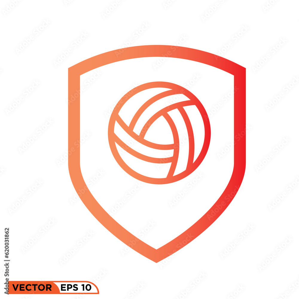 Shield volley icon vector graphic of template Shield volley icon vector graphic of template