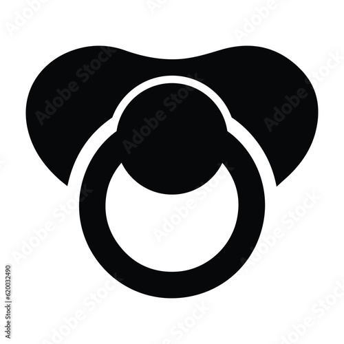 Baby nipple, pacifier, soother sticker icon