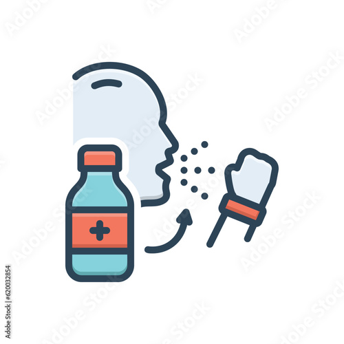 Color illustration icon for essential