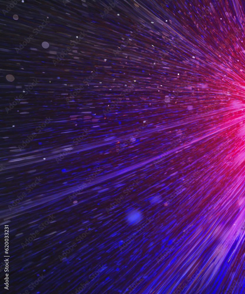 Fototapeta premium Abstract further space explosion colored. Abstract Background with Array and Lines, generative AI