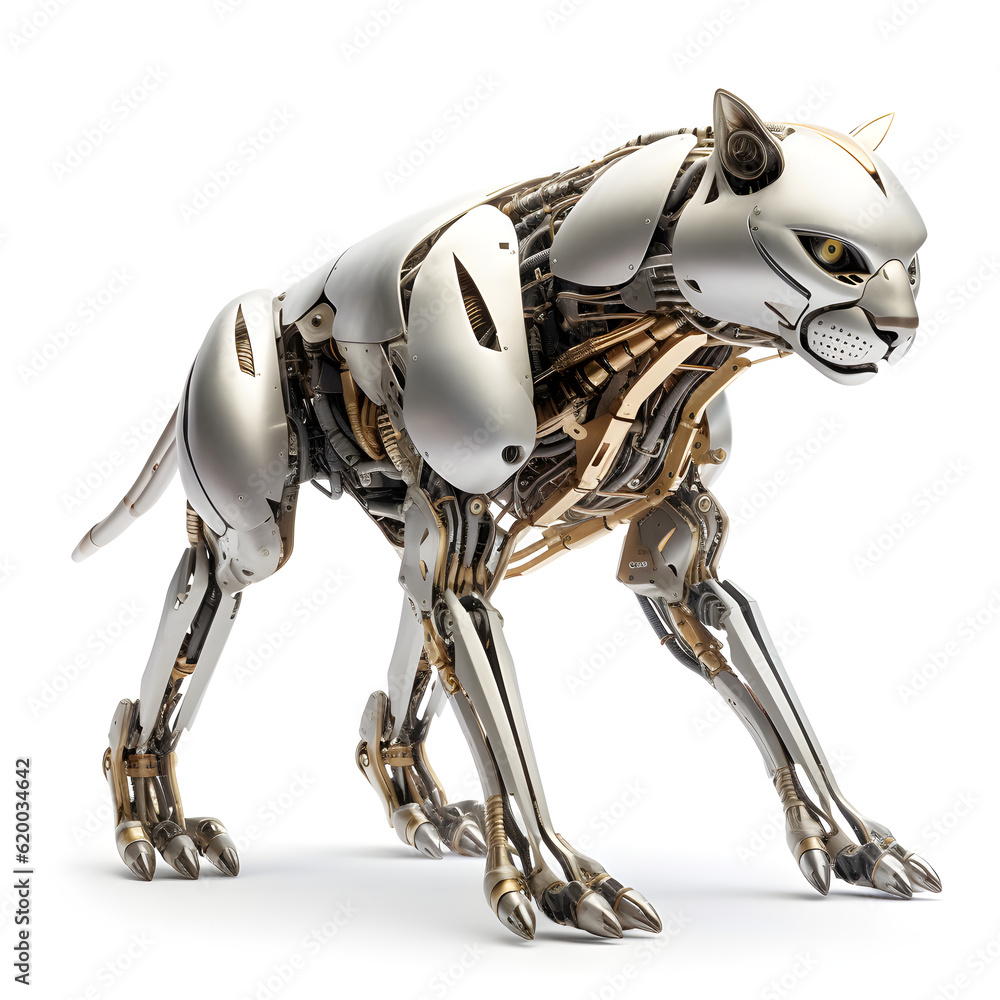 futuristic wild cat mechanical robot futuristic wild cat mechanical robot