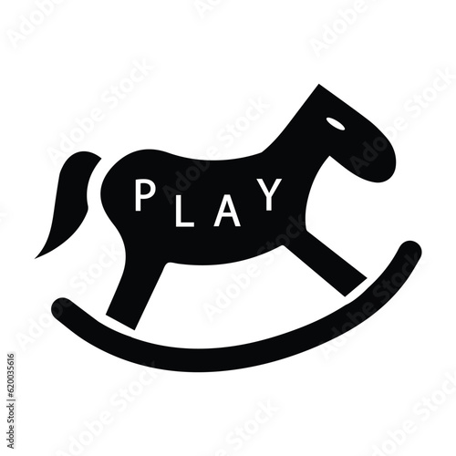 Rocking horse, trojan horse, toy horse icon