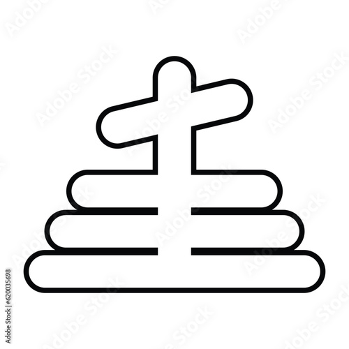 Stacking toy, stacking rings, pyramid stack icon