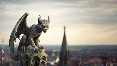 Gargoyle created with Generative AI technology