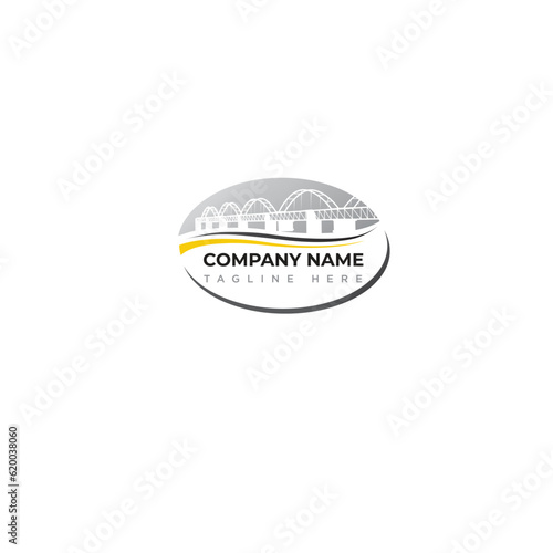 bridge river godavari vector logo perfect for drinking , or property industry