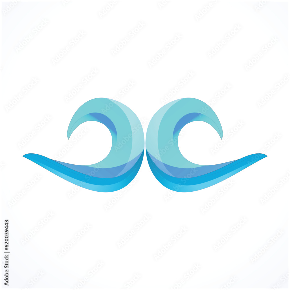 watercolor design of water waves watercolor design of water waves