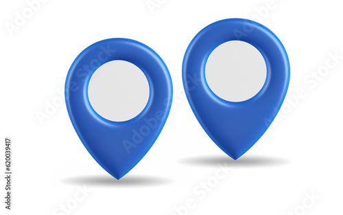 Free Download 3D Blue navigation icon with blue background MADE OF AI - GFXLoad