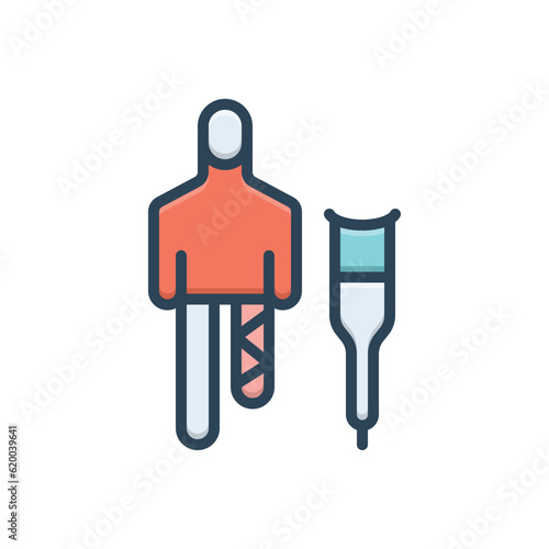 Color illustration icon for able