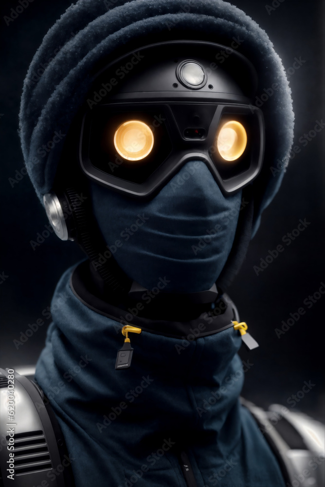 dark dystopian human cyborg created with Generative AI technology dark dystopian human cyborg created with Generative AI technology