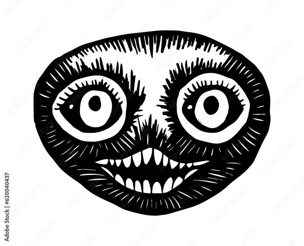 Scary Ghost Halloween Tattoo Print Ink Fear Joy Amusement Park Lunapark Scary Ghost Halloween Tattoo Print Ink Fear Joy Amusement Park Lunapark