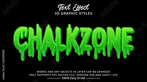 Chalkzone Realistic Slime Letters Editable Text Effect