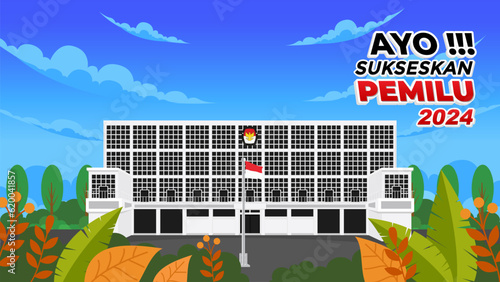 Indonesian presidential election paper illustration