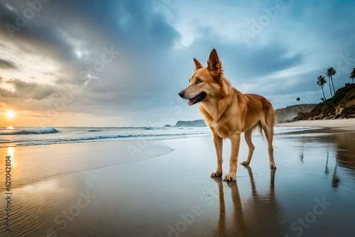 dog on beach © qaiser