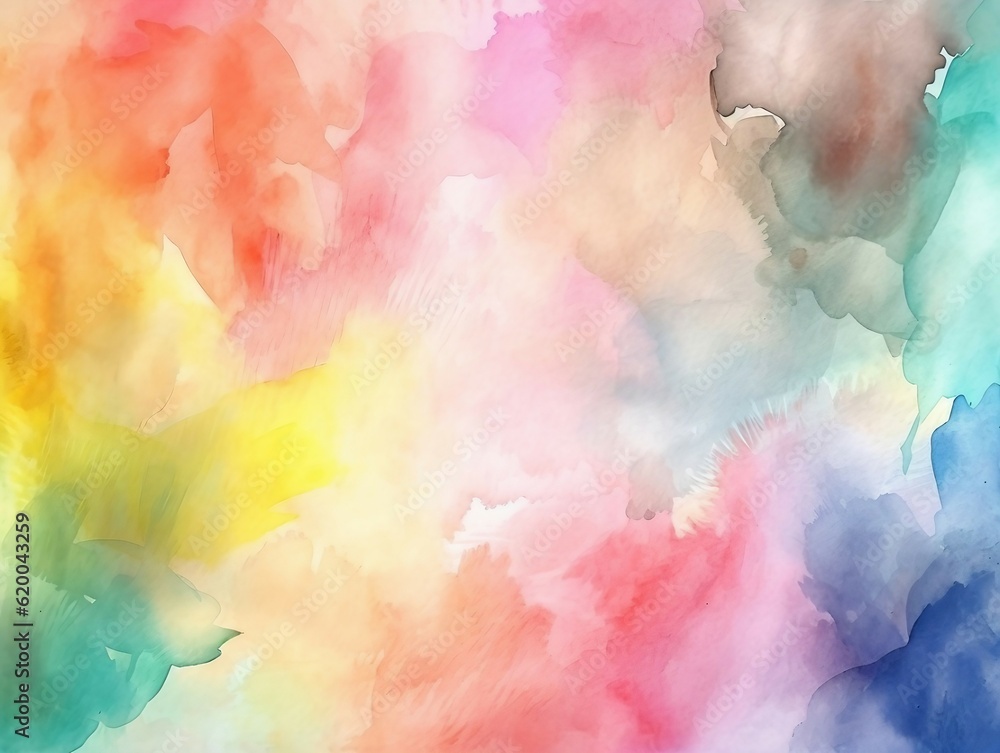 Abstract watercolor background, pastel pink and blue colors, ai generated art