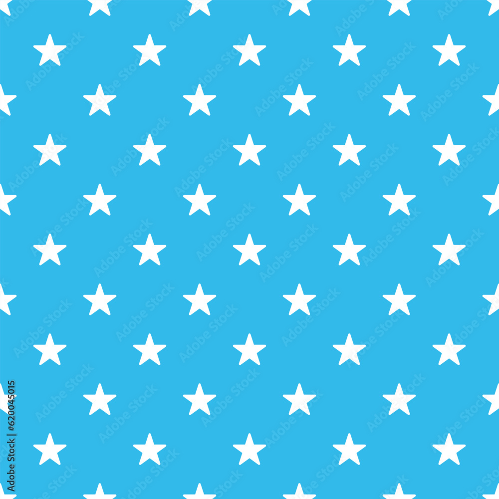 Stars seamless pattern. Stars on a pretty blue background, vector retro seamless pattern for packaging, fabric, paper, background. Stars seamless pattern. Stars on a pretty blue background, vector retro seamless pattern for packaging, fabric, paper, background.