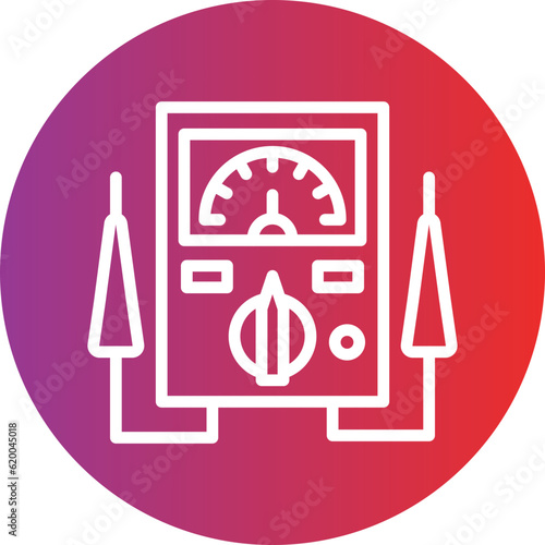 Vector Design Voltmeter Icon Style