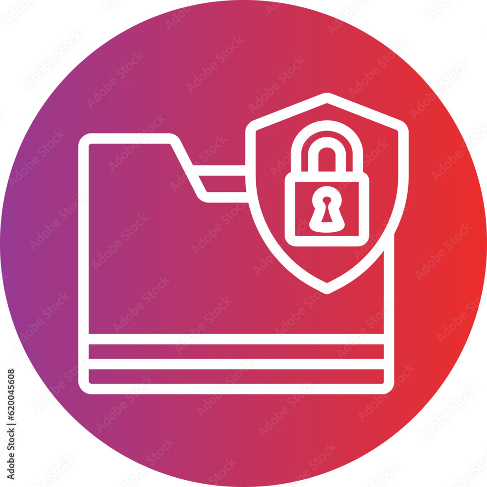 Vector Design Secure Folder Icon Style Vector Design Secure Folder Icon Style