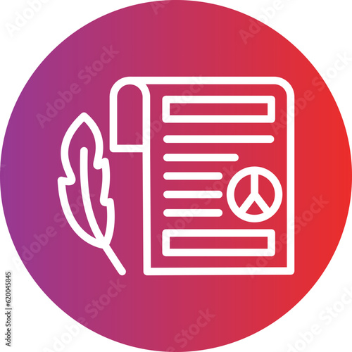 Vector Design Peace Treaty Icon Style