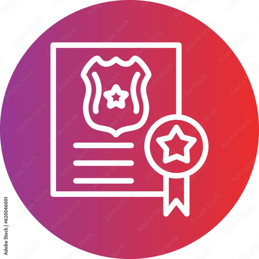 Vector Design Police Certificate Icon Style Vector Design Police Certificate Icon Style