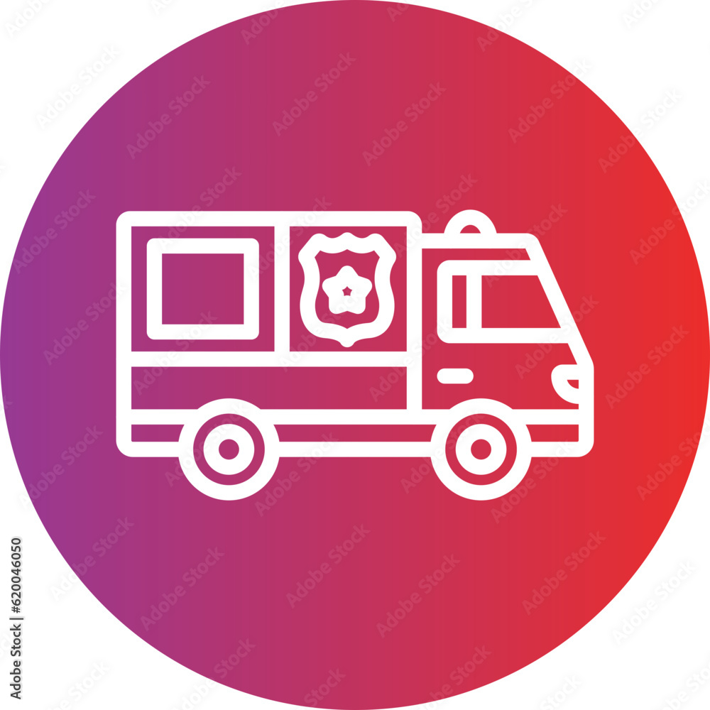 Vector Design Police Van Icon Style Vector Design Police Van Icon Style