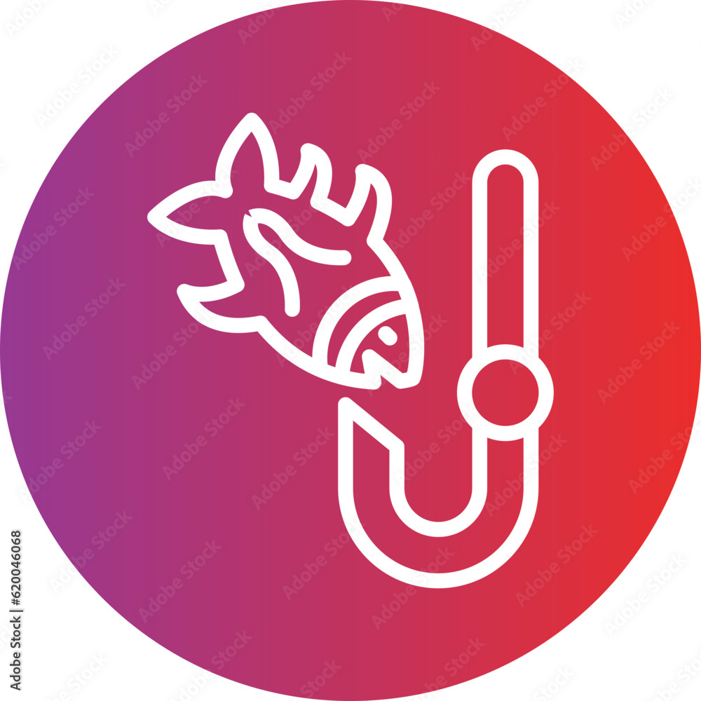 Obraz premium Vector Design Bait Fishing Icon Style