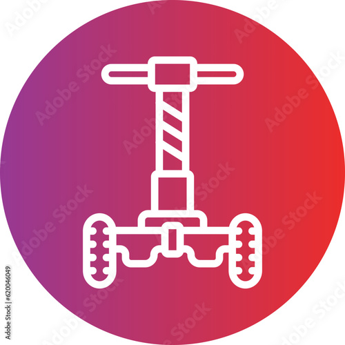 Vector Design Police Segway Icon Style
