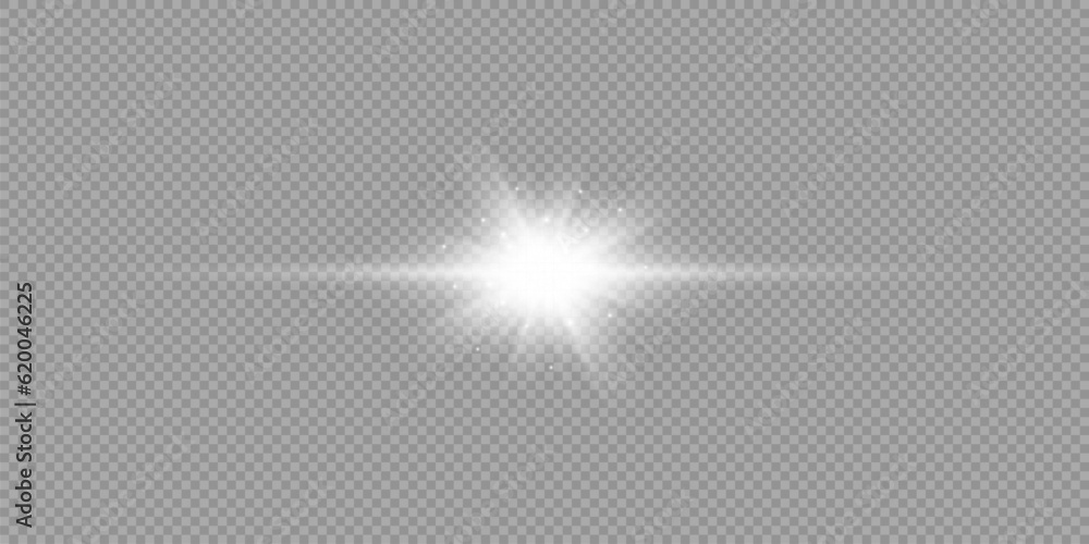 White horizontal light effect of lens flares White horizontal light effect of lens flares