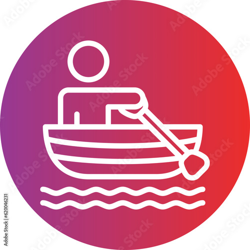 Vector Design Rowing Boat Icon Style