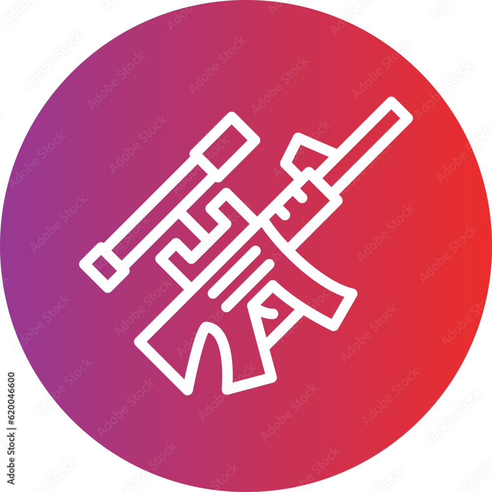 Vector Design Sniper Rifle Icon Style Vector Design Sniper Rifle Icon Style