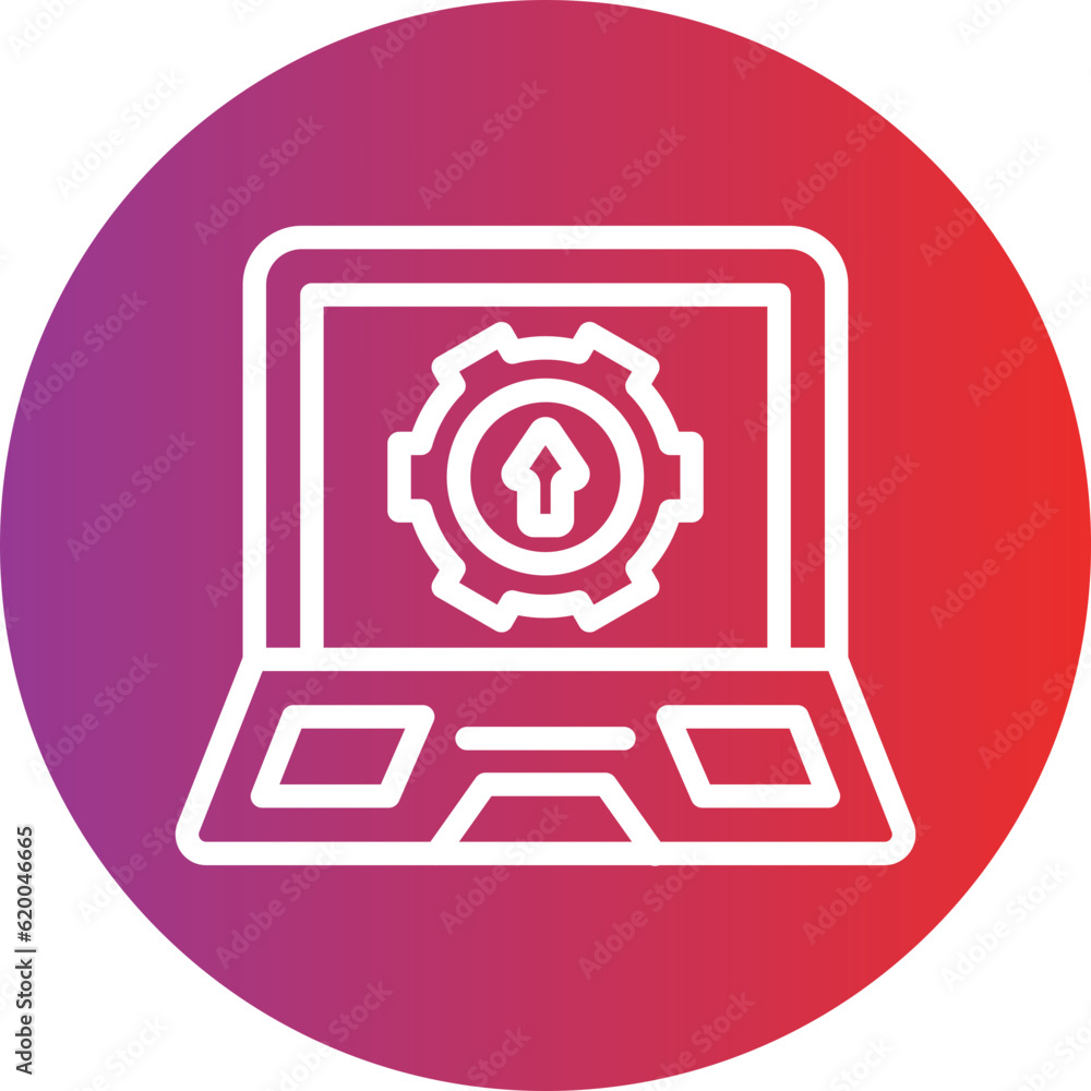 Vector Design Upgrade Laptop Icon Style Vector Design Upgrade Laptop Icon Style
