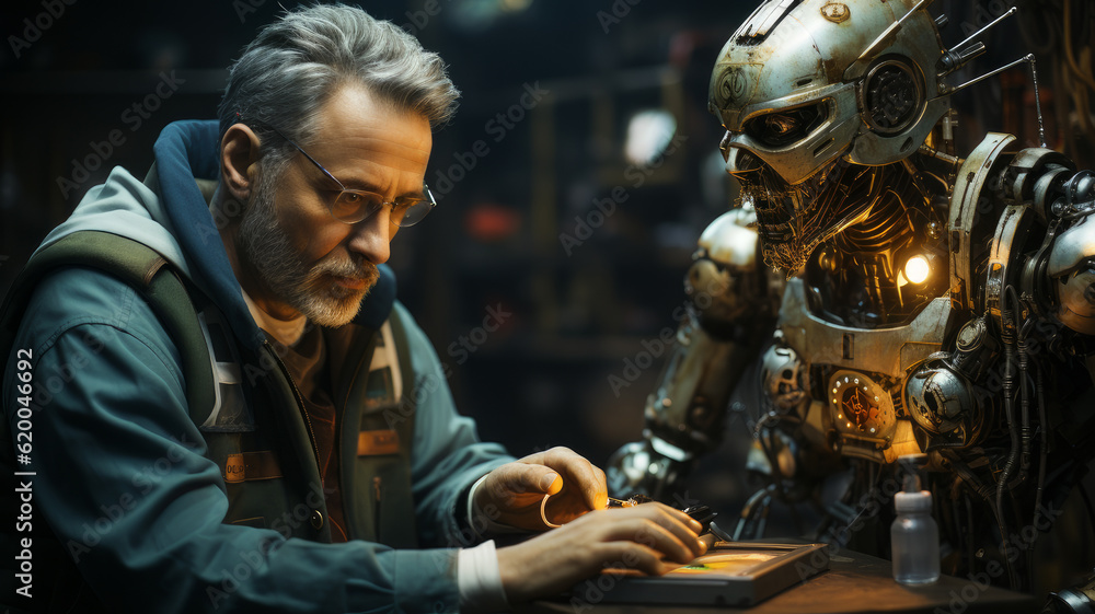 human and robot human and robot