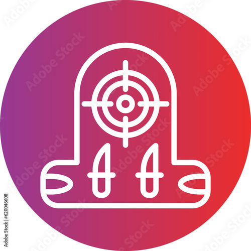Vector Design Red Dot Sight Icon Style