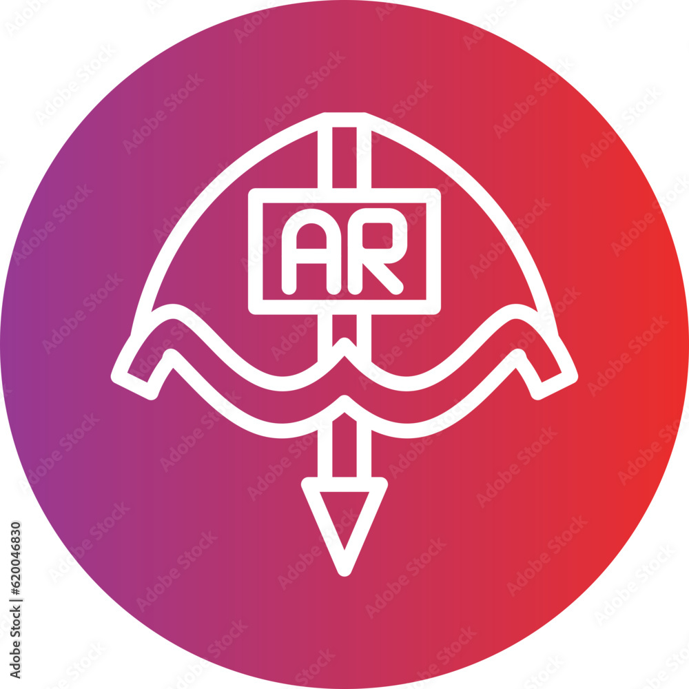 Obraz premium Vector Design Ar Archery Icon Style