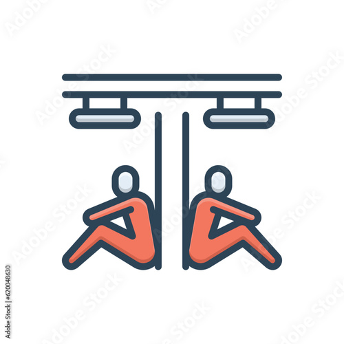 Color illustration icon for separate