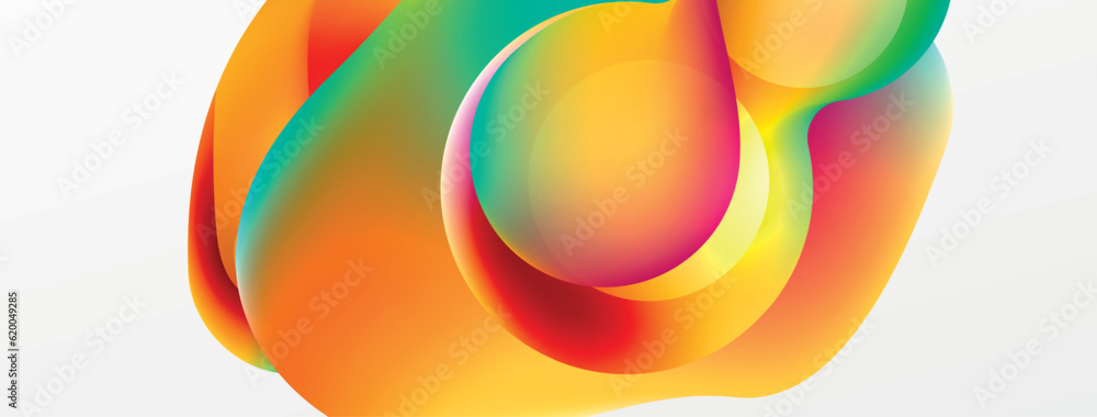 Fluid abstract background, round shapes and circle flowing design for wallpaper, banner, background or landing Fluid abstract background, round shapes and circle flowing design for wallpaper, banner, background or landing