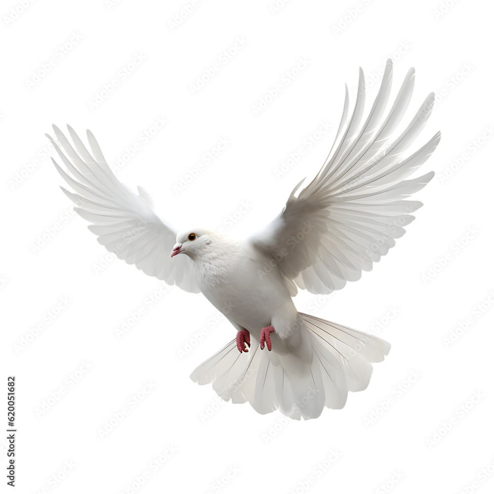 Dove isolated transparent background png Generative AI Dove isolated transparent background png Generative AI