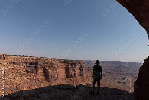 Silhouette of woman at Canyonlands National Park