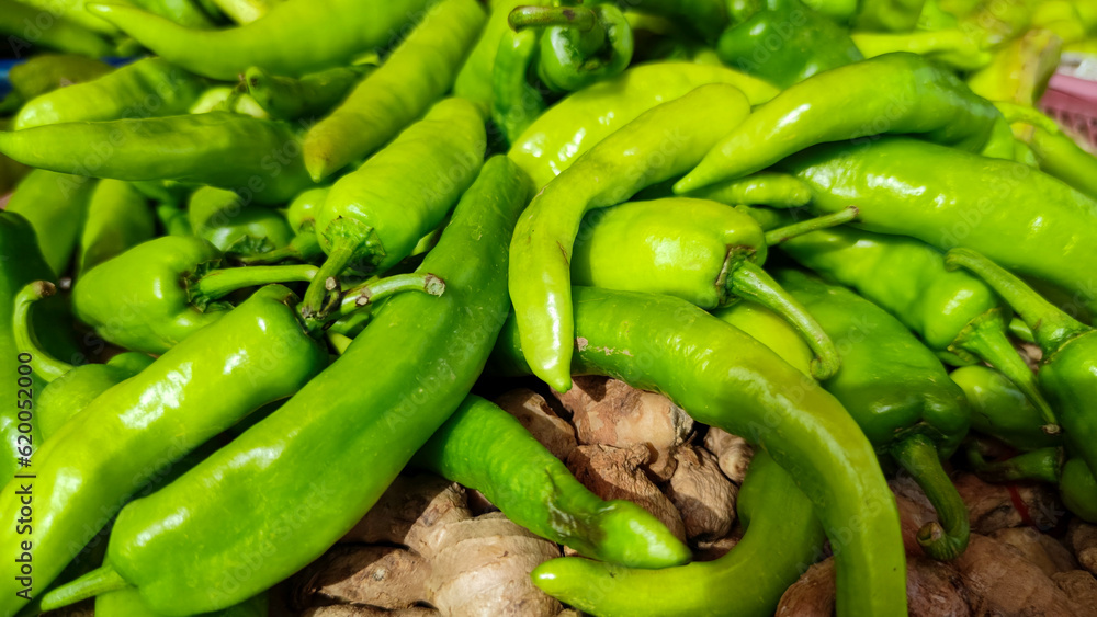 green peppers on the market green peppers on the market