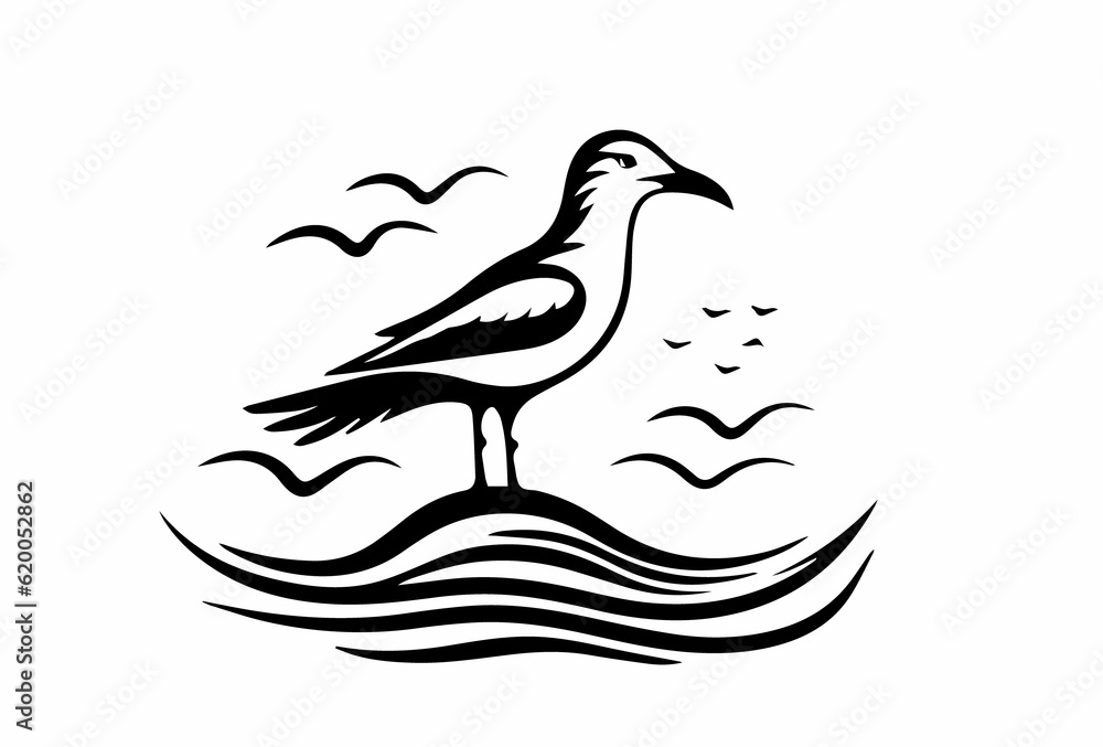 Seagull Tattoo stamp stamp print Flight freedom world Seagull Tattoo stamp stamp print Flight freedom world