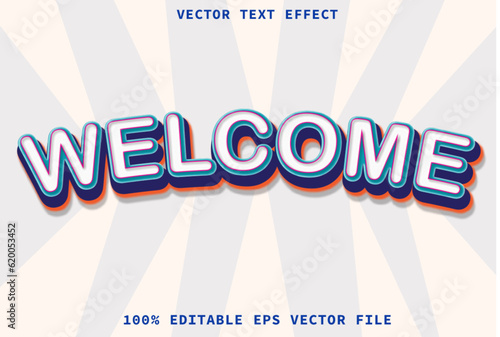 welcome text effect editable text effect 3d