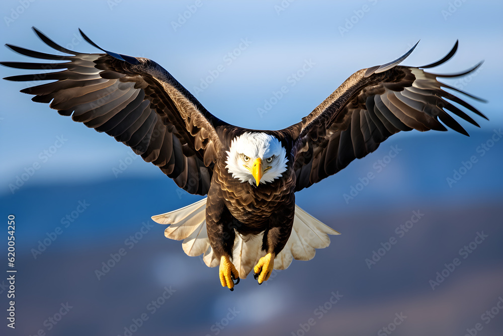 american bald eagle - obrazy, fototapety, plakaty 