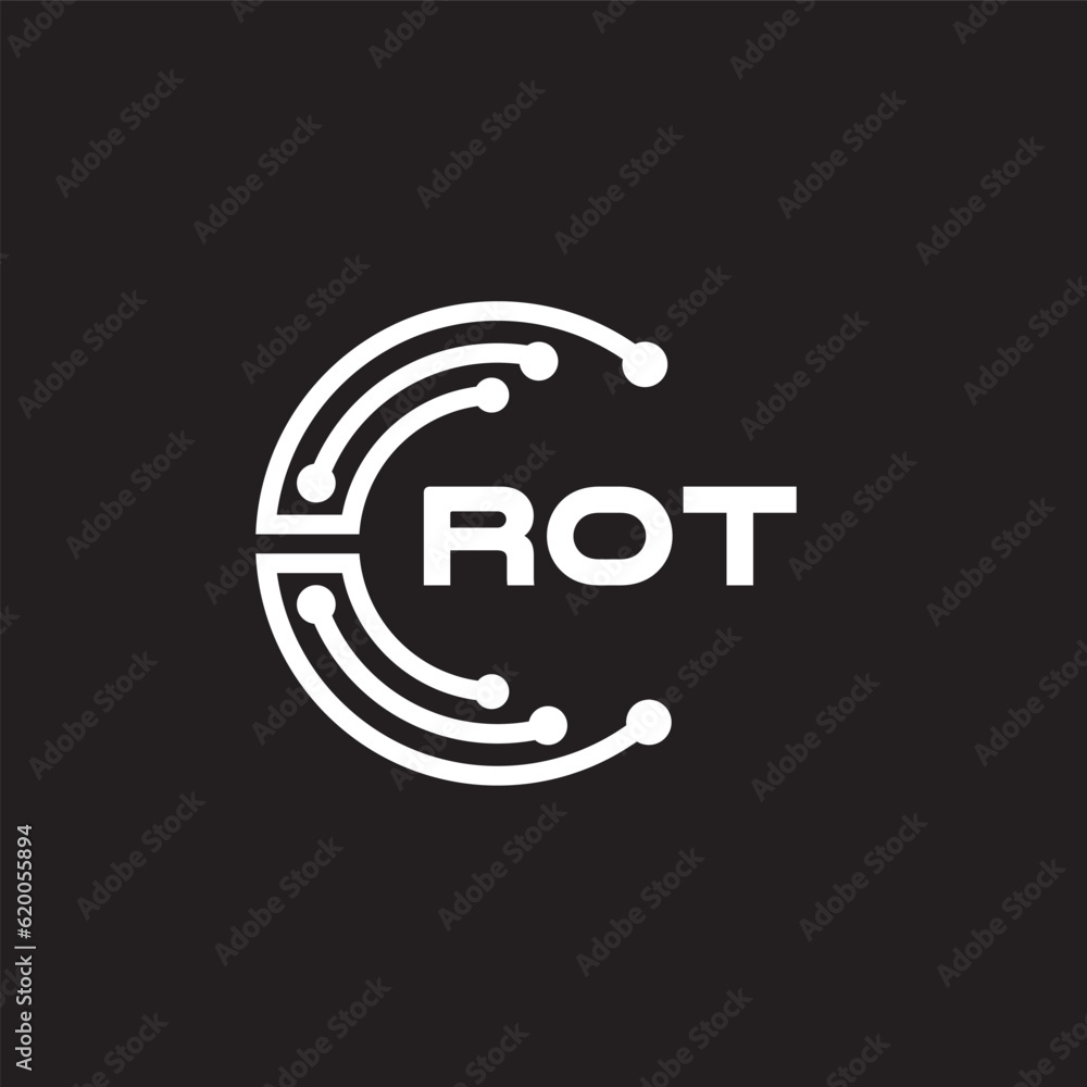 ROT letter technology logo design on black background. ROT creative initials letter IT logo concept. ROT setting shape design.
ROT letter technology logo design on black background. ROT creative initials letter IT logo concept. ROT setting shape design.