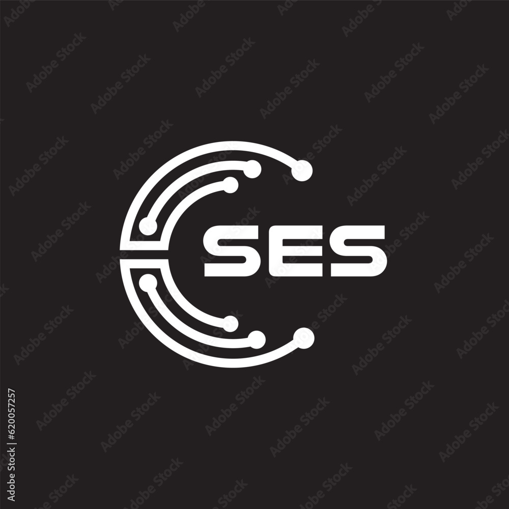SES letter technology logo design on black background. SES creative initials letter IT logo concept. SES setting shape design.
SES letter technology logo design on black background. SES creative initials letter IT logo concept. SES setting shape design.