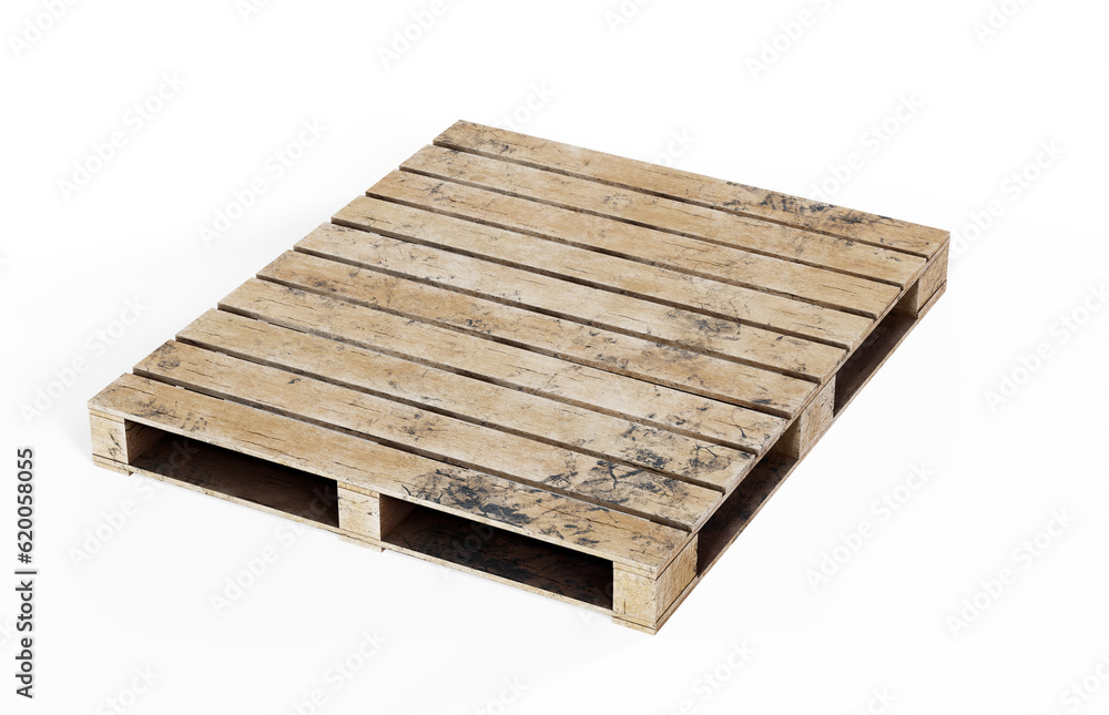 3d render of wooden pallets over a white background 3d render of wooden pallets over a white background