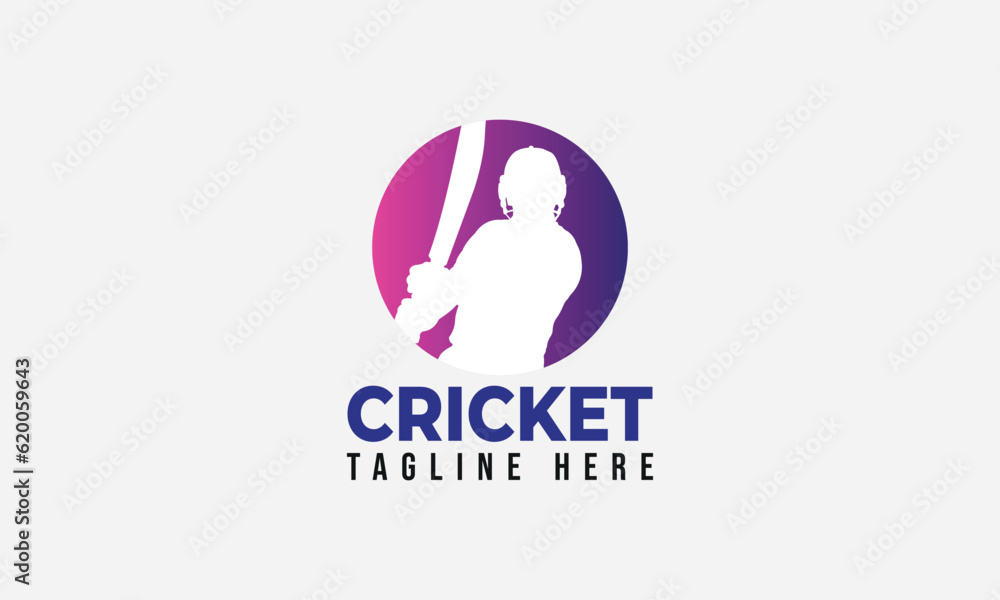 Cricket Sports Logo Vector Design