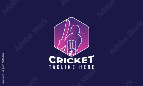 Cricket Sports Logo Vector Design